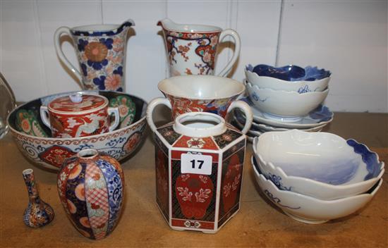 Japanese Imari and other porcelain items